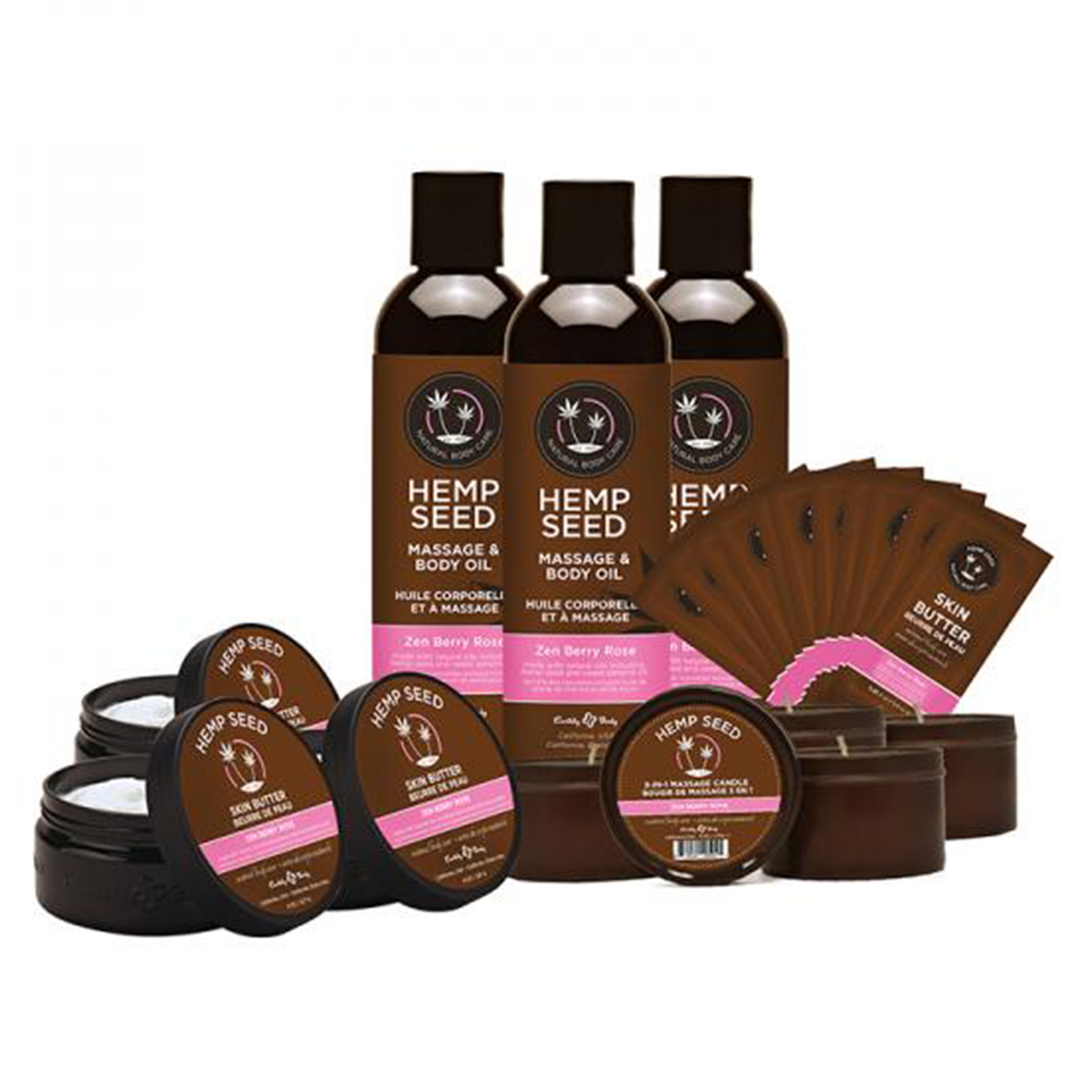 Fragrance Prepack Zen Berry Rose 3 Skin Butter & Massage Oil 8 fl oz / 237 ml - product photo