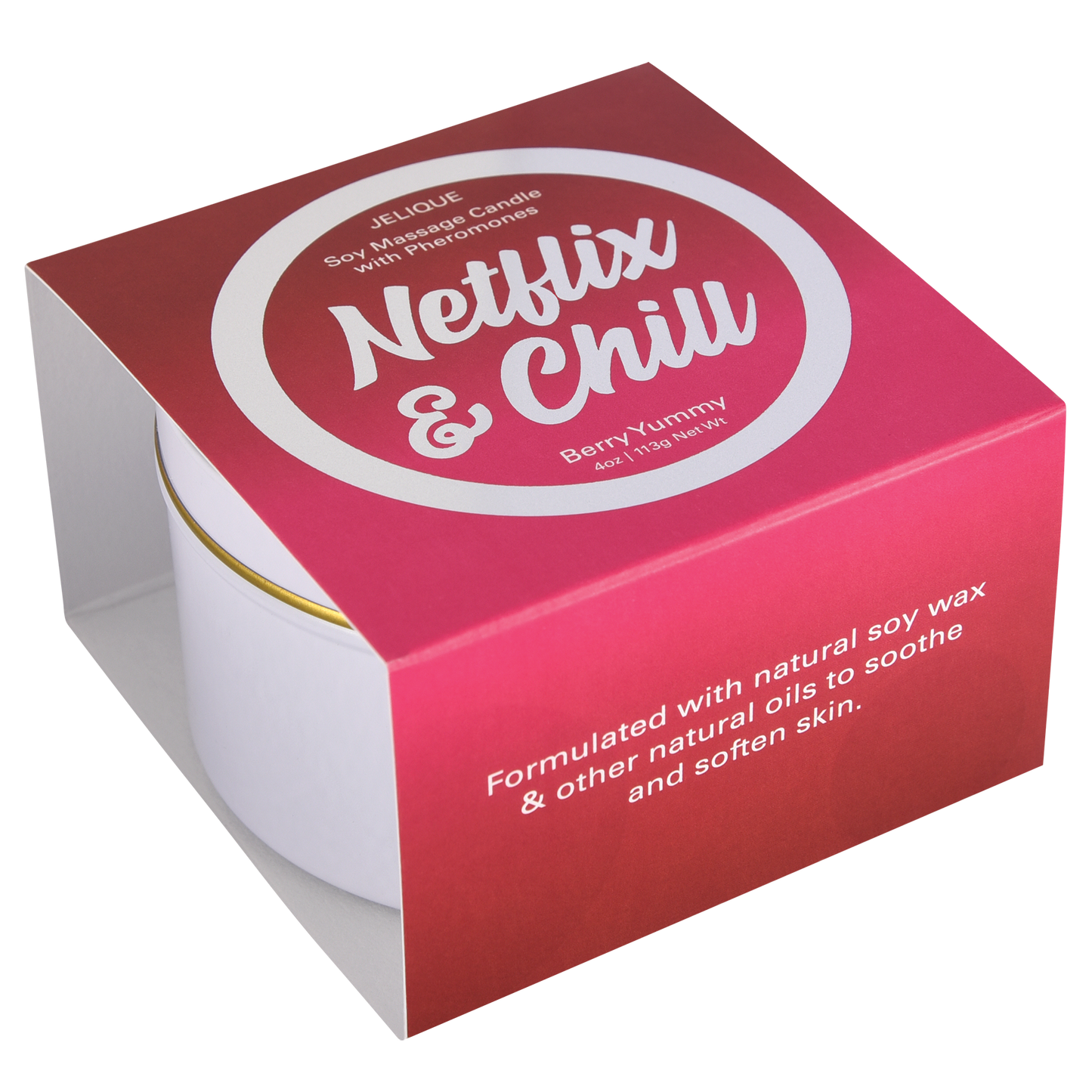 MOOD CANDLES NETFLIX & CHILL - PHEROMONE MASSAGE CANDLE BERRY YUMMY 4OZ | 113G