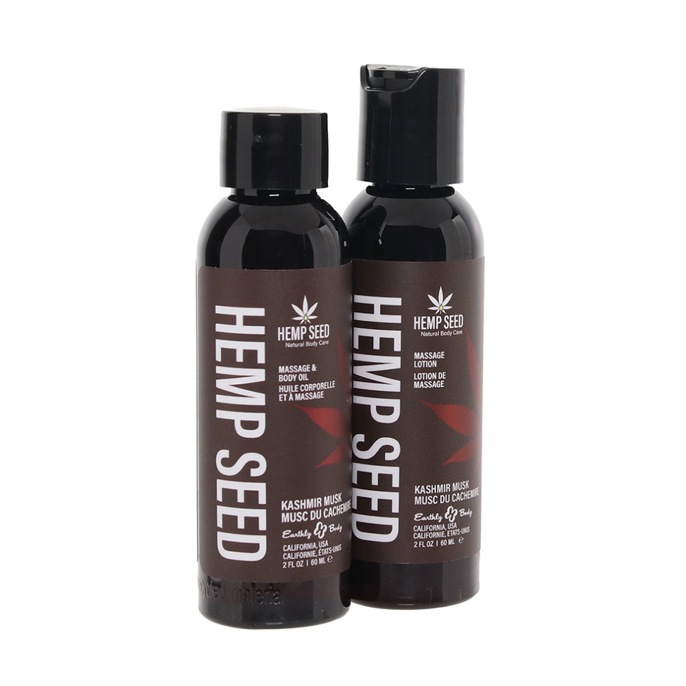 Hemp Seed Tranquility Massage Trio Gift Set - Kashmir Musk