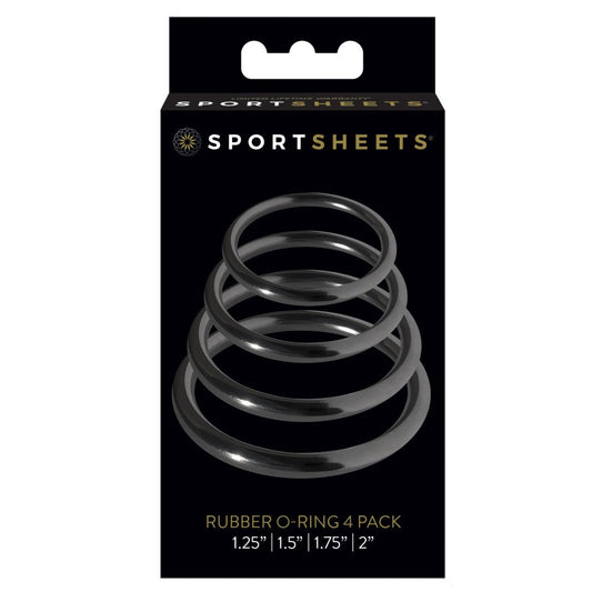 Sportsheets Rubber O-Ring 4-Pack Black - product photo