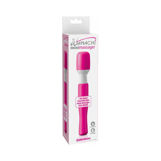 Mini Wanachi Waterproof Massager Flexible Silicone Wand Vibrator Pink