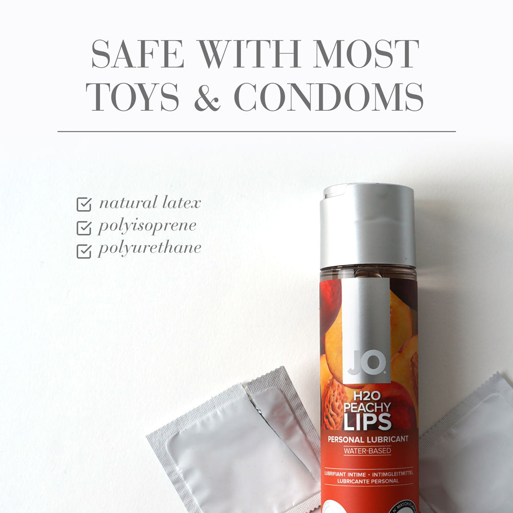 JO H2O Peachy Lips Flavored Water-Based Lubricant 1 oz.