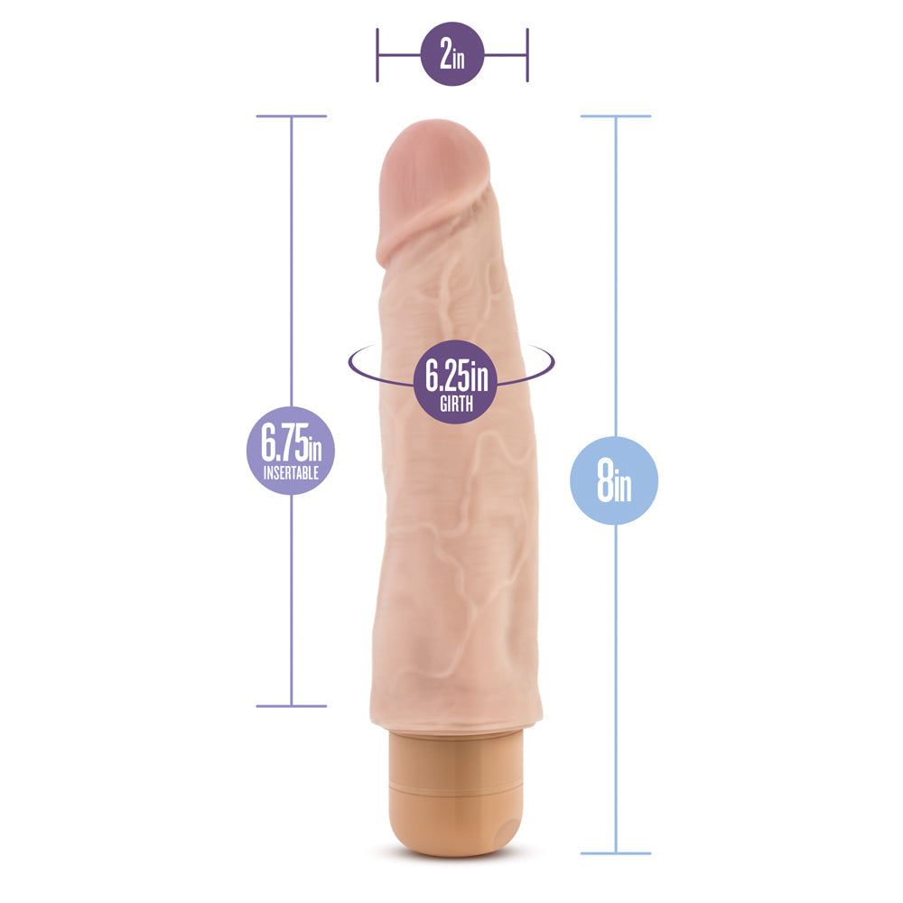 Dr. Skin Cock Vibe 14 Realistic 8 in. Vibrating Dildo Beige