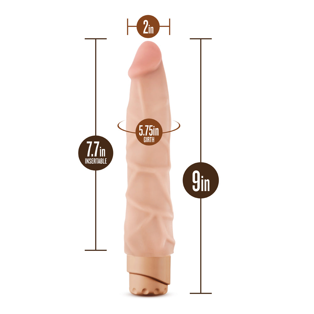 Dr. Skin Cock Vibe 1 Realistic 9 in. Vibrating Dildo Beige
