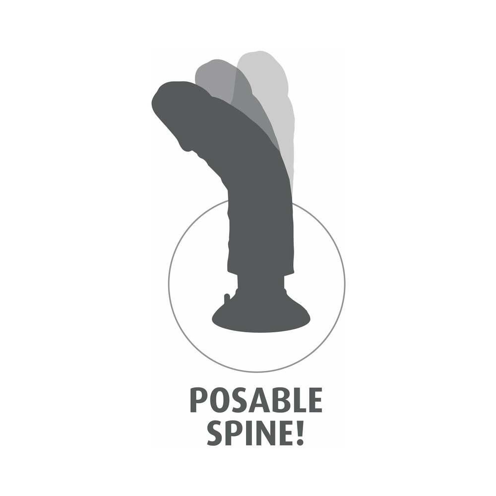 King Cock 7 in. Vibrating Cock Poseable Dildo With Suction Cup Beige