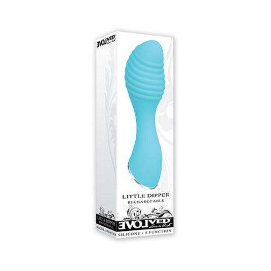 Evolved Little Dipper Rechargeable Silicone Vibrator Blue - product photo