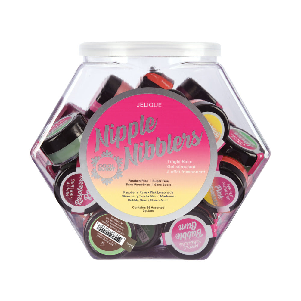Jelique Nipple Nibbler Tingle Balm 3gr Asst. Flavors (36/Bowl)