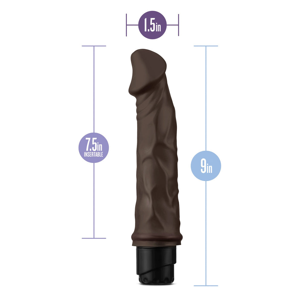 Dr. Skin Cock Vibe 6 Realistic 8.75 in. Vibrating Dildo Brown
