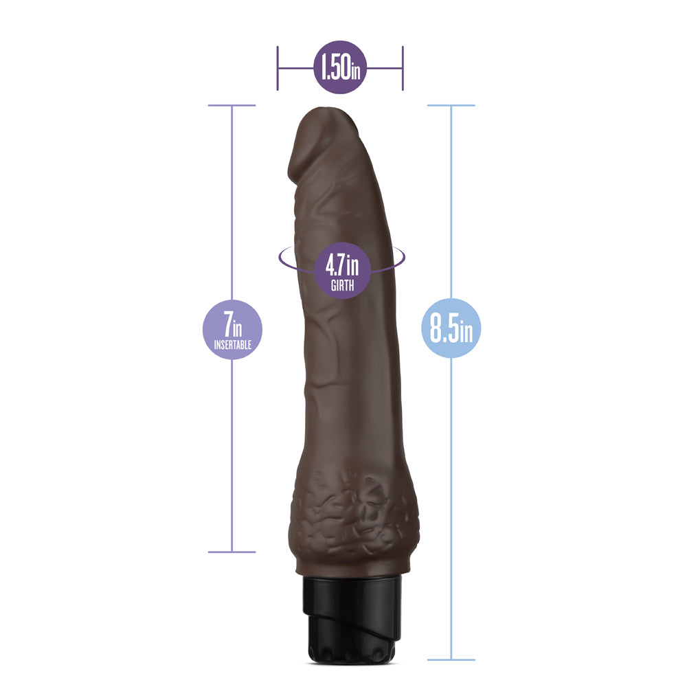 Dr. Skin Cock Vibe 7 Realistic 8.5 in. Vibrating Dildo Brown