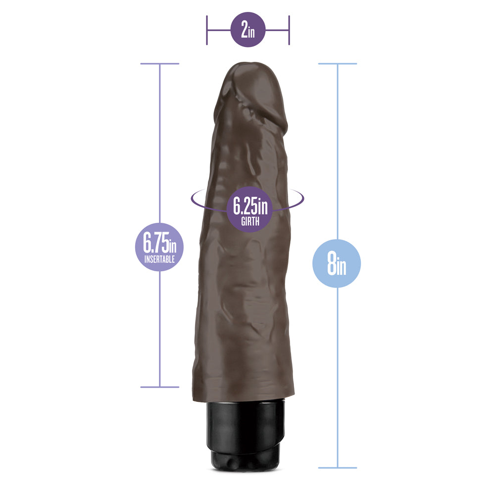 Dr. Skin Cock Vibe 14 Realistic 8 in. Vibrating Dildo Brown