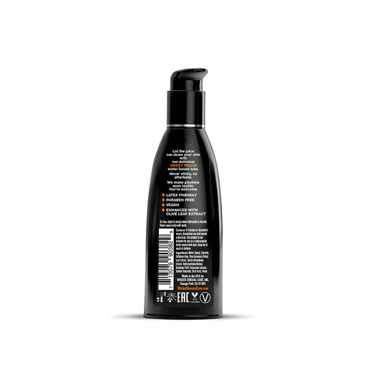 Wicked Aqua Sweet Peach Water-Based Lubricant 2 oz. - product photo 2