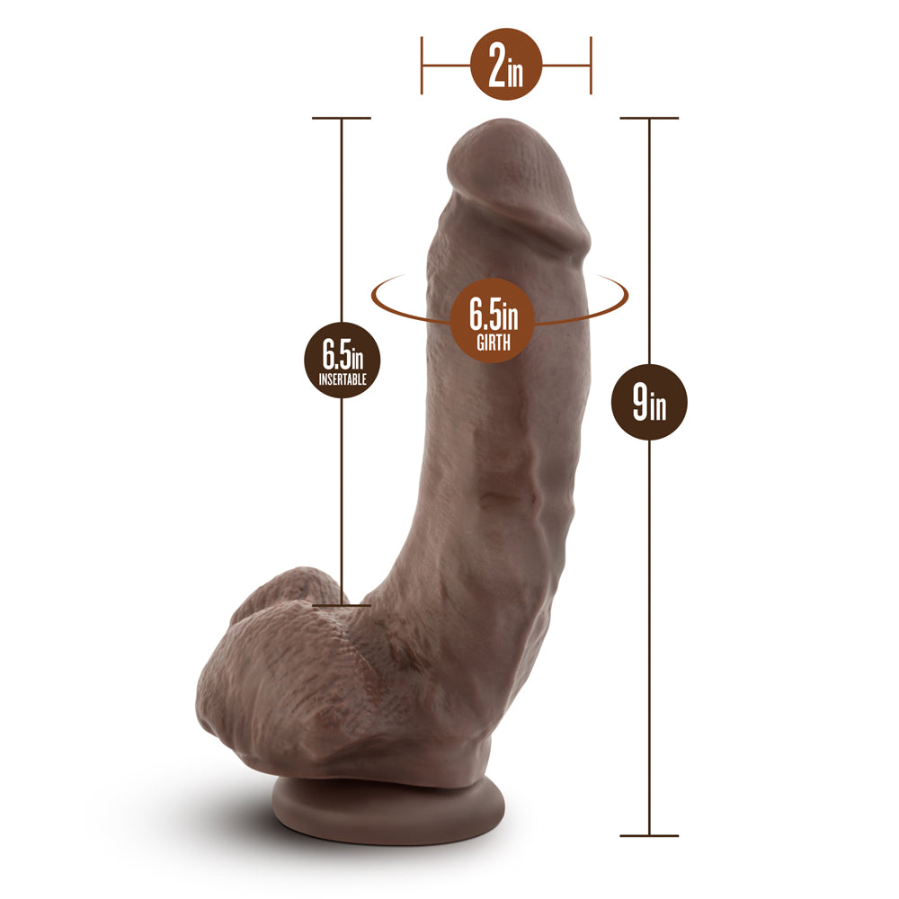 Dr. Skin Mr. Mayor Realistic 9 in. Dildo with Balls Brown