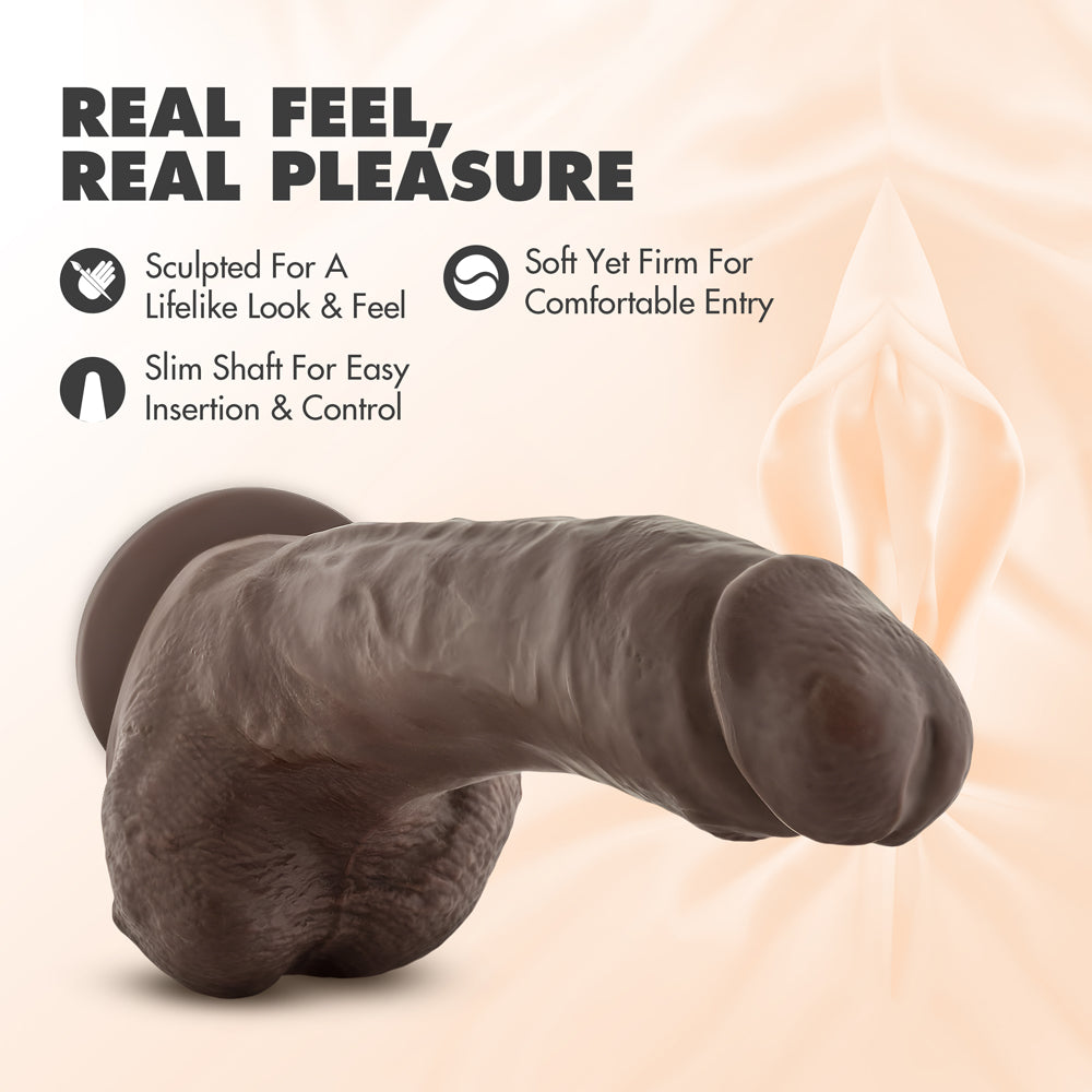 Dr. Skin Mr. Mayor Realistic 9 in. Dildo with Balls Brown