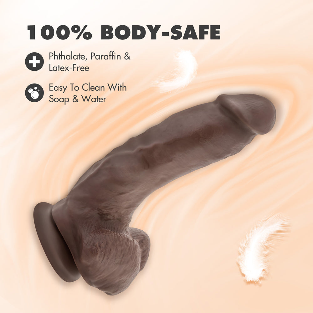 Dr. Skin Mr. Mayor Realistic 9 in. Dildo with Balls Brown