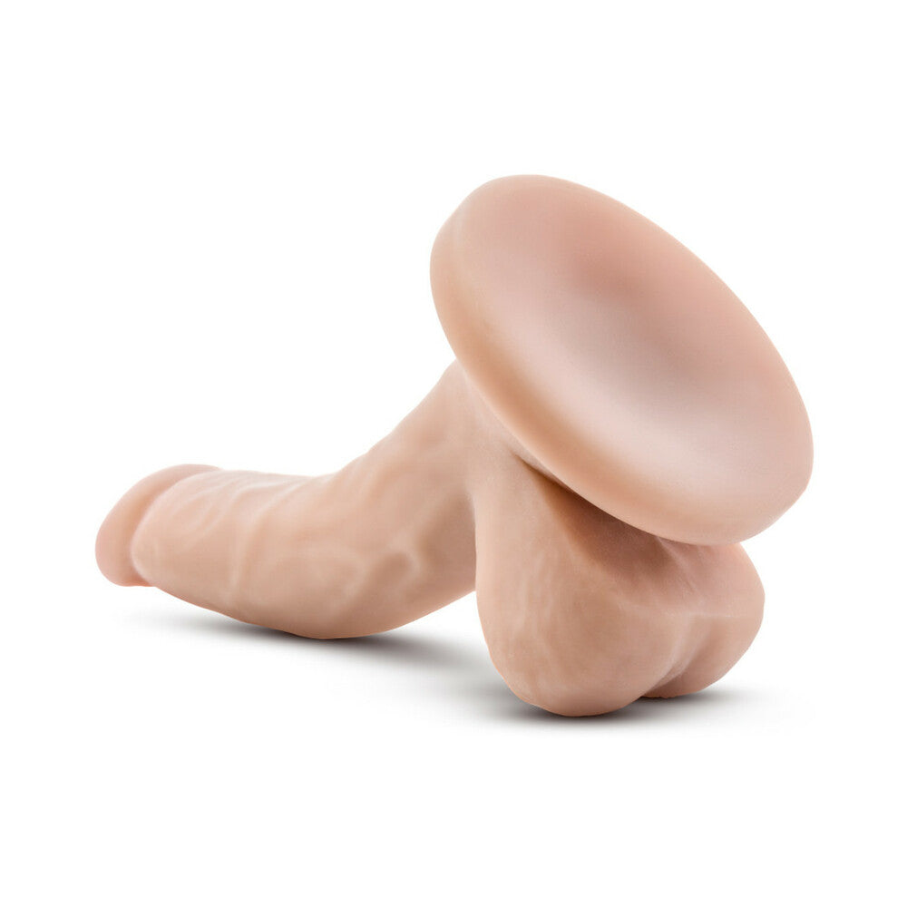 Dr. Skin Mini Cock Realistic 4 in. Dildo with Balls Beige