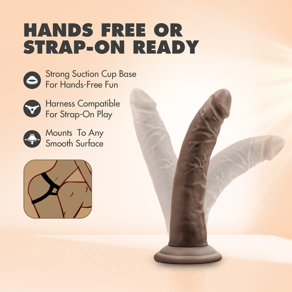 Dr. Skin Realistic 7.5 in. Dildo Brown