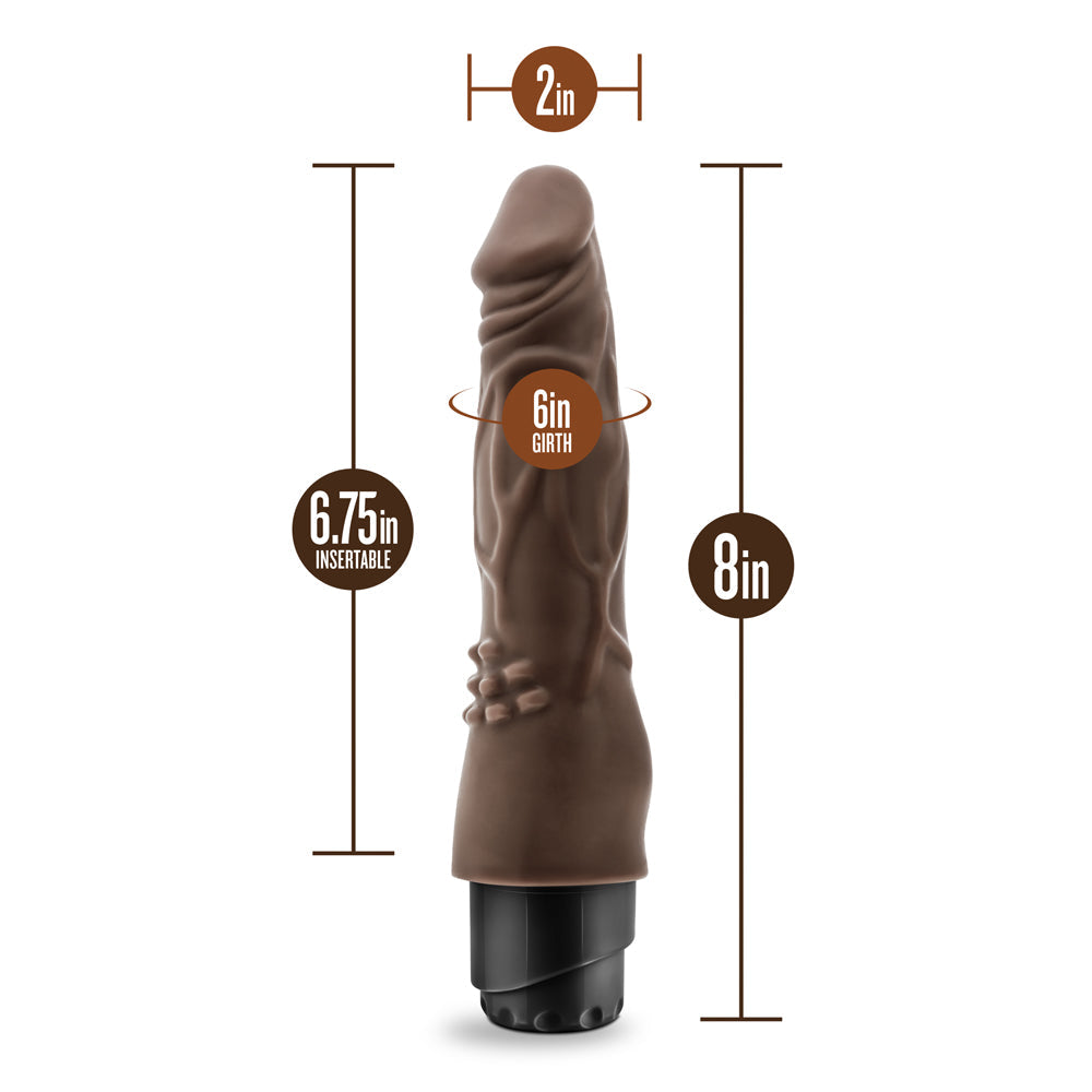 Dr. Skin Cock Vibe 4 Realistic 8 in. Vibrating Dildo Brown
