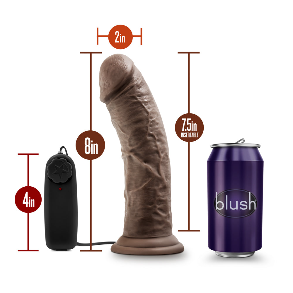 Dr. Skin Dr. Joe Realistic 8 in. Vibrating Dildo Brown