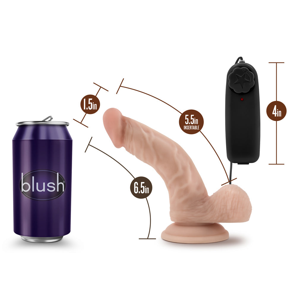 Dr. Skin Dr. Ken Realistic 6.5 in. Vibrating Dildo with Balls Beige