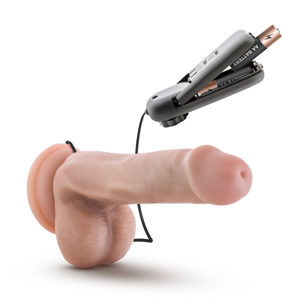 Dr. Skin Dr. Rob 6.5 in. Vibrating Dildo with Balls Beige