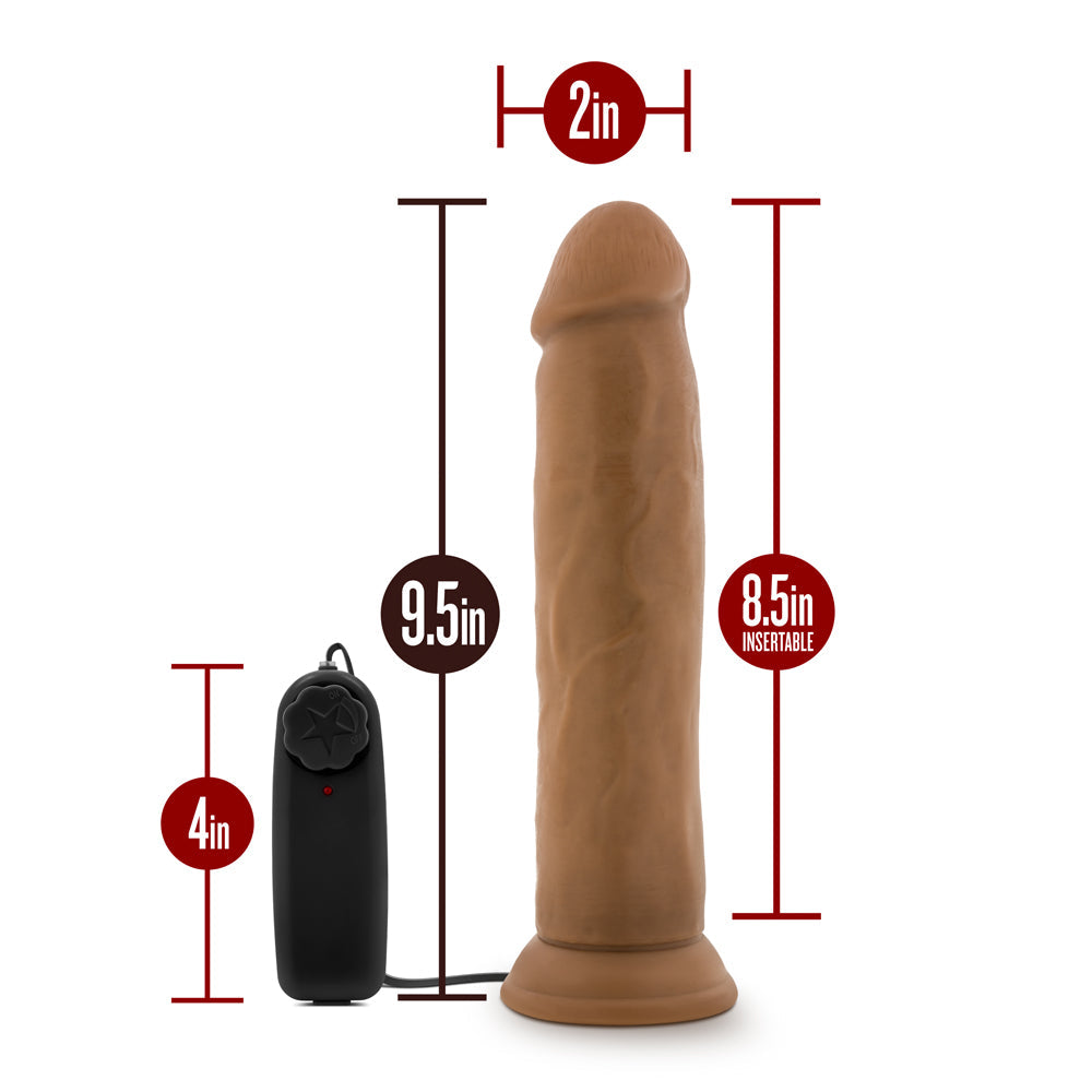 Dr. Skin Dr. Throb Realistic 9.5 in. Vibrating Dildo Tan