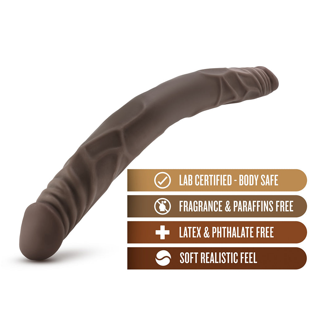 Dr. Skin 14 in. Double Dildo Brown