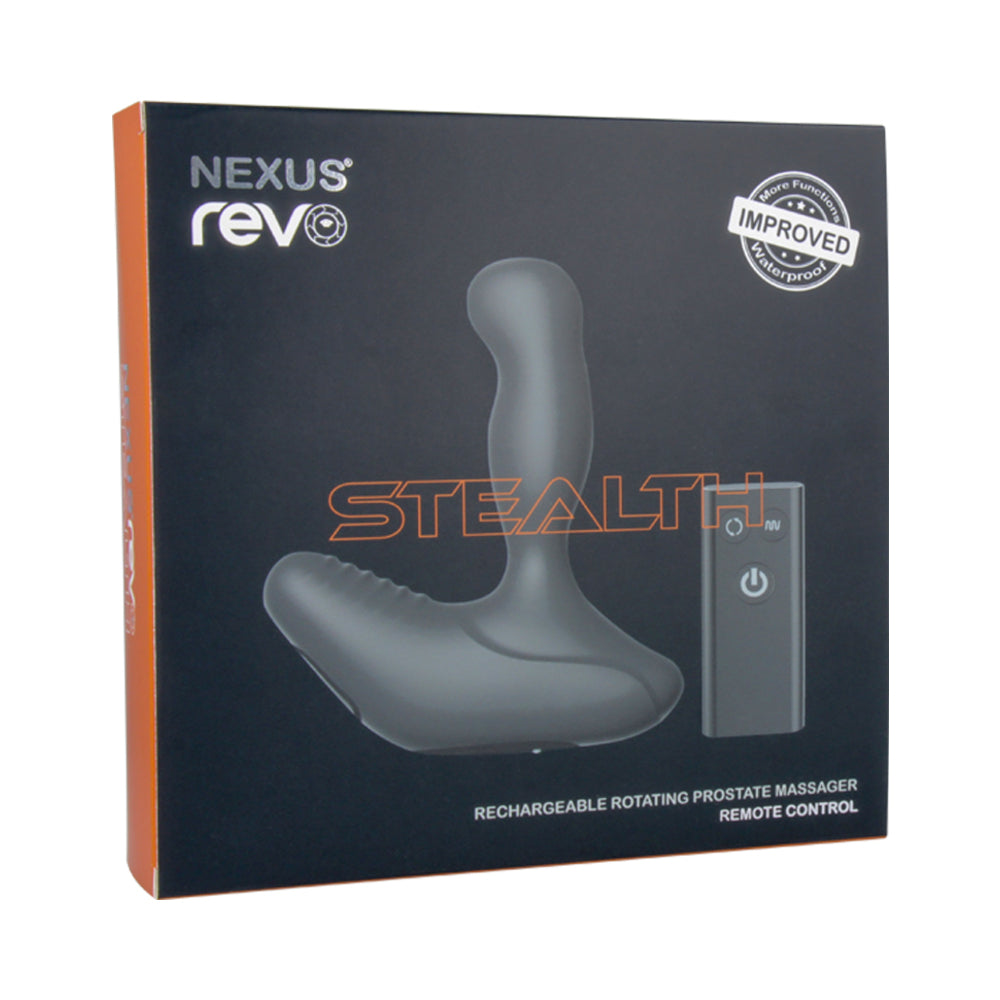 Nexus REVO STEALTH Remote Control Rotating Prostate Massager - Black