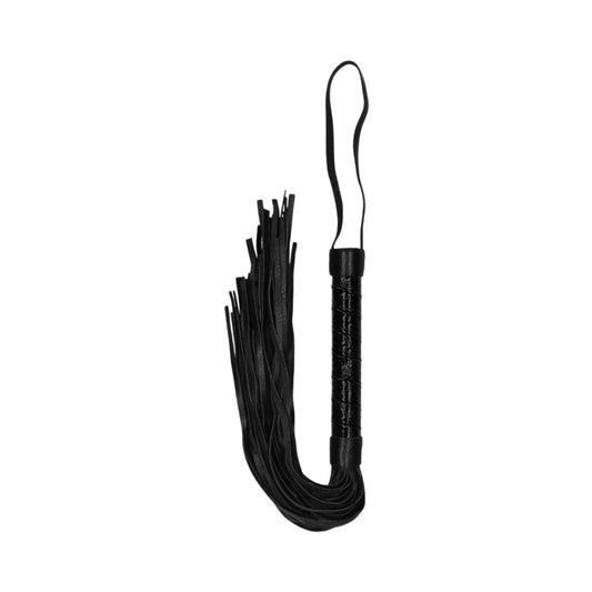 Ouch! Luxury Diamond-Patterned Whip Flogger Black - product photo