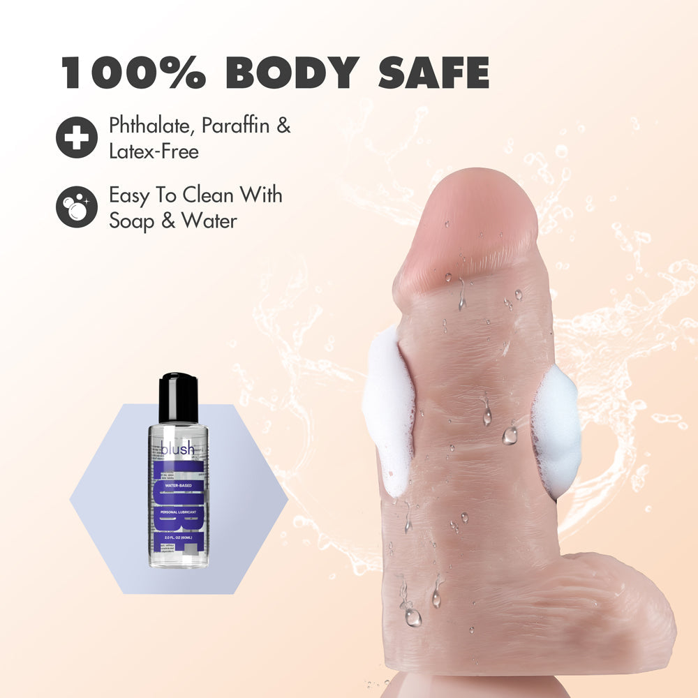 Dr. Skin Dr. Chubbs Realistic 10 in. Dildo with Balls Beige