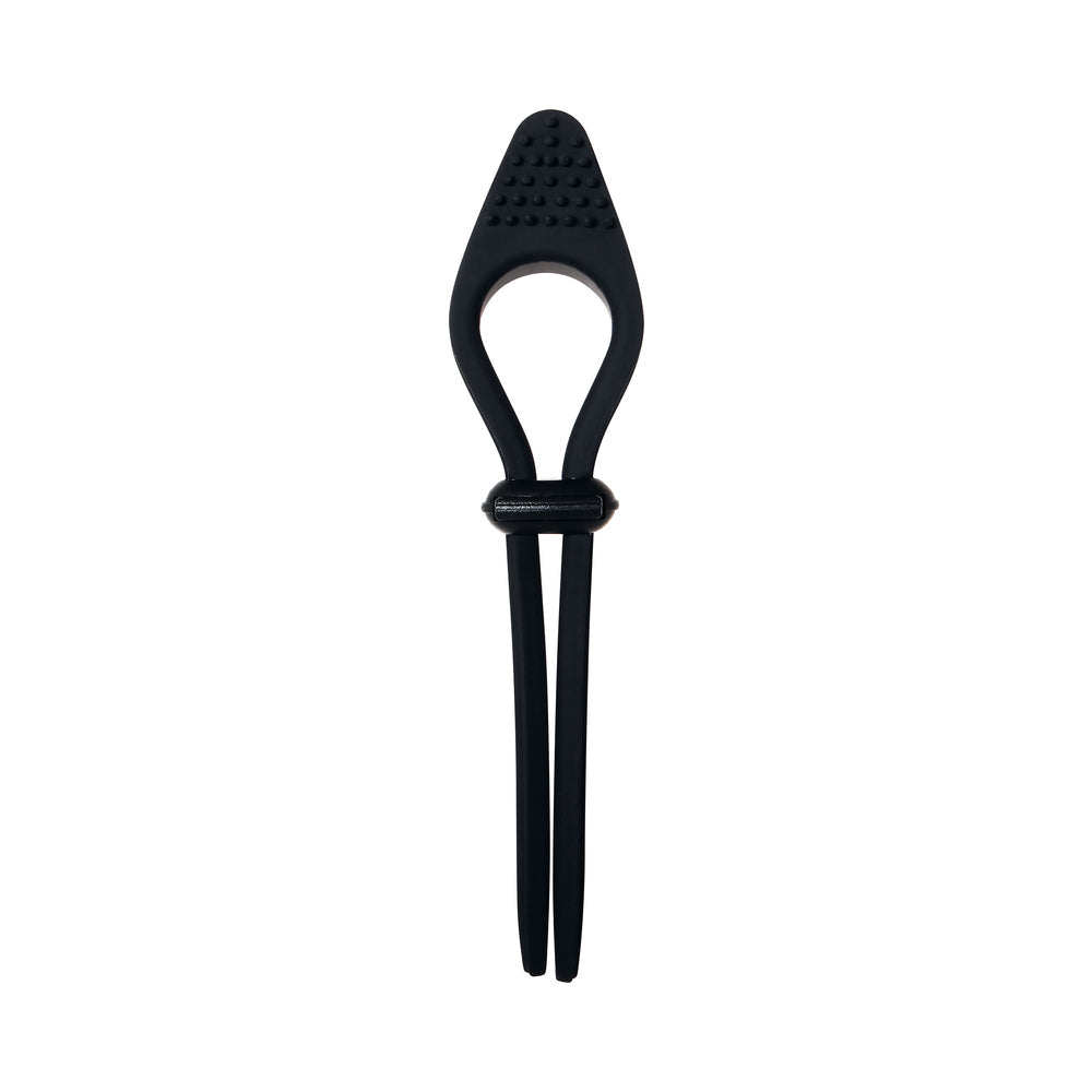 Zero Tolerance Black Tie Affair Rechargeable Silicone Cock Tie Cockring Black
