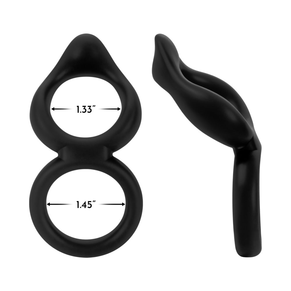 Forto F-88 Liquid Silicone Cock & Ball Ring Black
