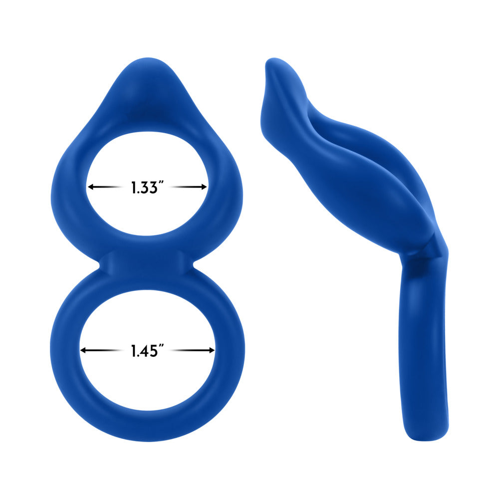 Forto F-88 Liquid Silicone Cock & Ball Ring Blue