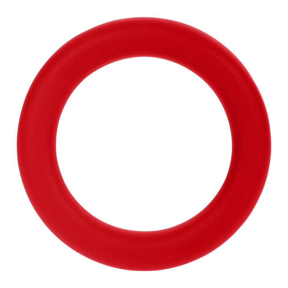 Forto F-61 3-Piece Silicone Cockring Set Red