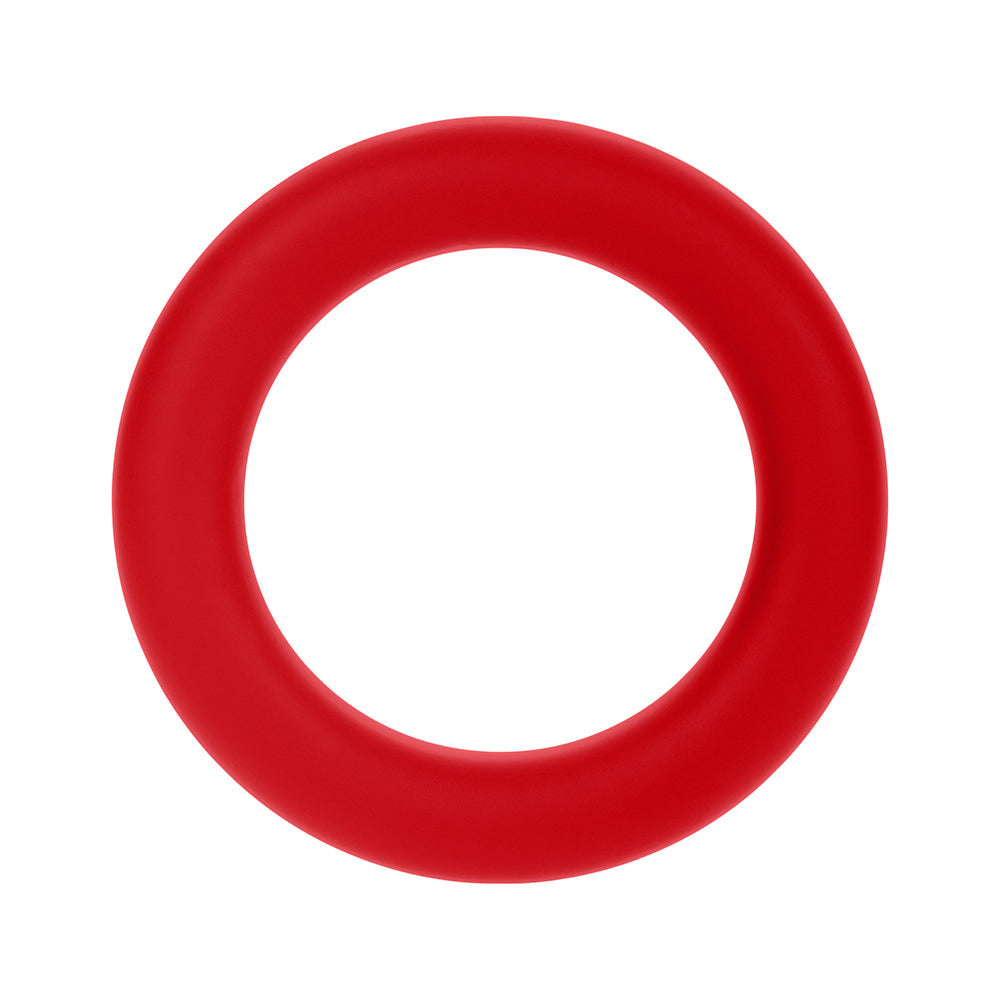Forto F-61 3-Piece Silicone Cockring Set Red
