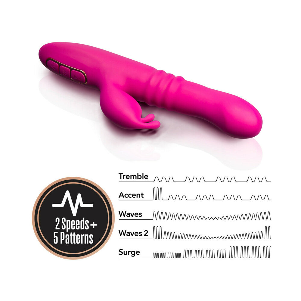 Blush Lush Kira Rechargeable Silicone Thrusting Rabbit Vibrator Velvet