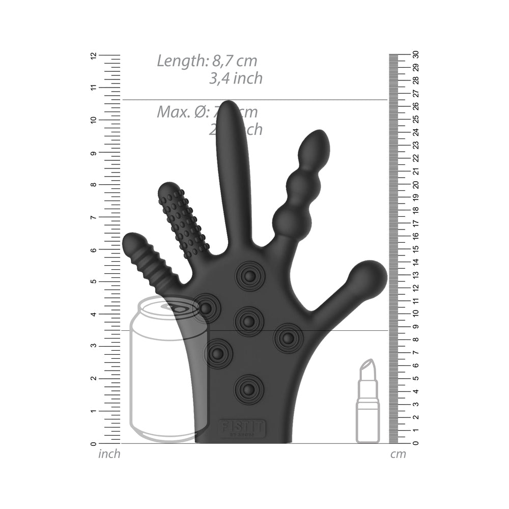 Fist It Silicone Stimulation Glove Black