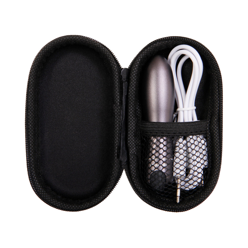 Evolved Travel-Gasm Rechargeable Metal Bullet Vibrator With Carrying Case Gunmetal