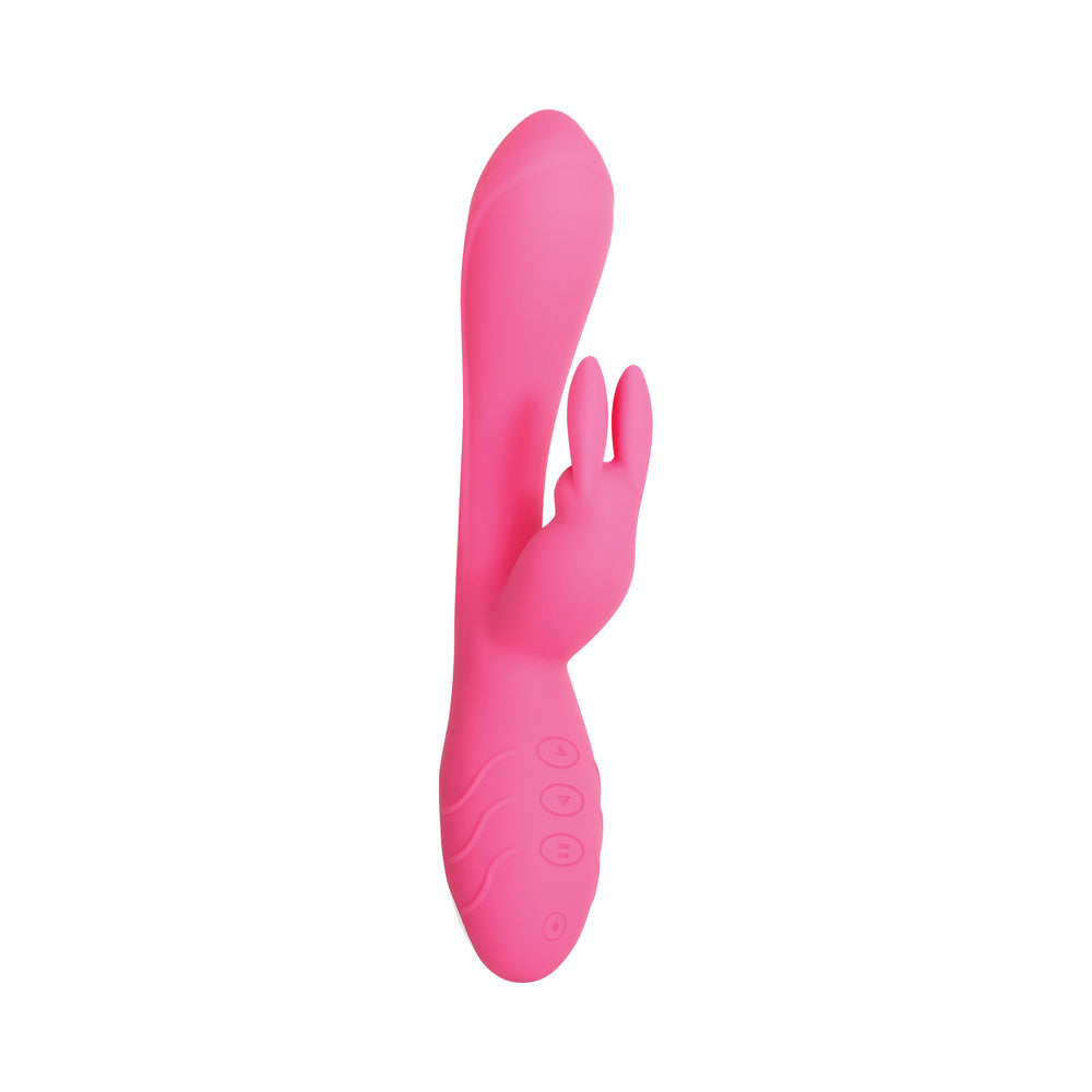 Evolved Bunny Kisses Rechargeable Silicone Rabbit Vibrator Pink