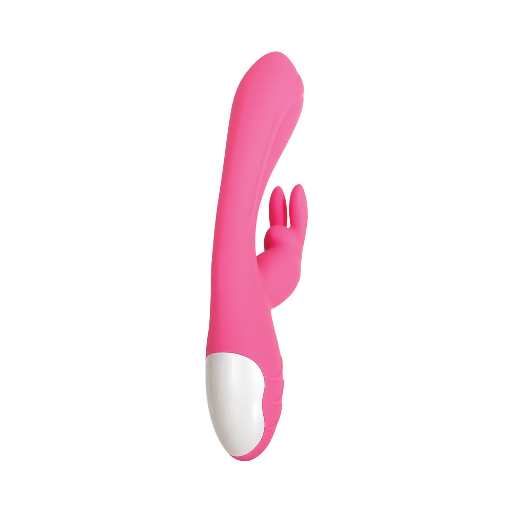 Evolved Bunny Kisses Rechargeable Silicone Rabbit Vibrator Pink