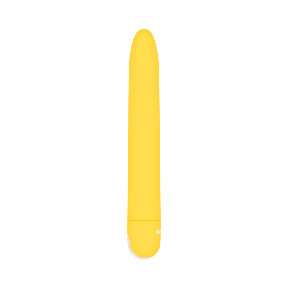 Evolved Sunny Sensations Rechargeable Silicone Sli mline Vibrator Yellow