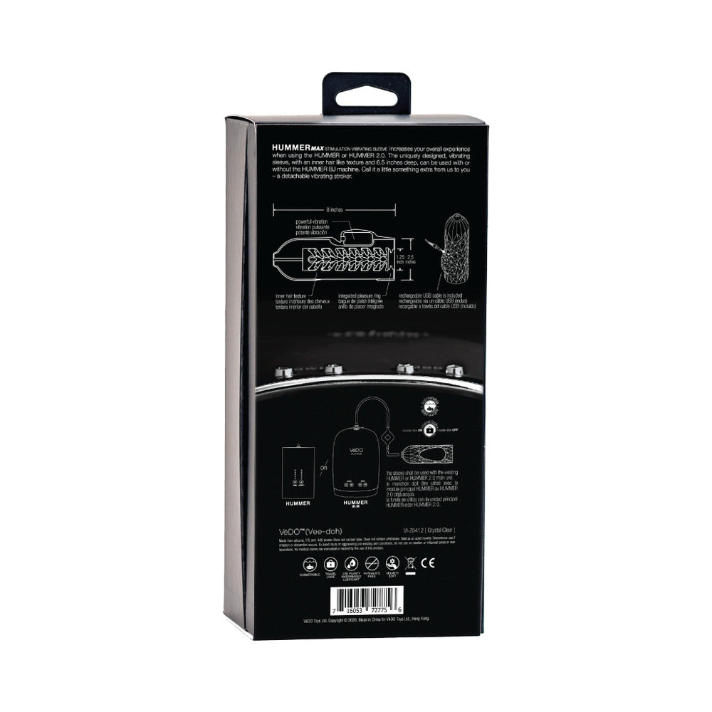 Vedo Hummer 2.0™ Rechargeable Vibrating Sleeve Black Pearl