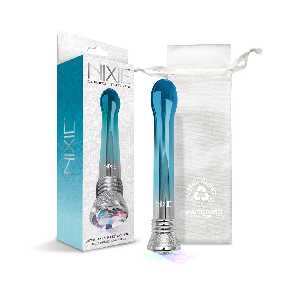 Nixie Waterproof 10-Function Bulb Vibe - Blue Ombre Glow
