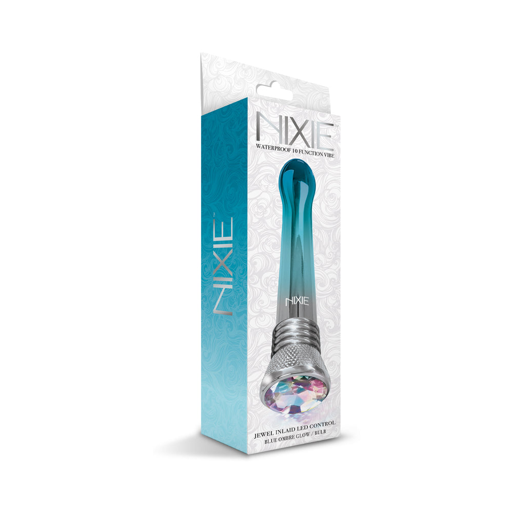 Nixie Waterproof 10-Function Bulb Vibe - Blue Ombre Glow