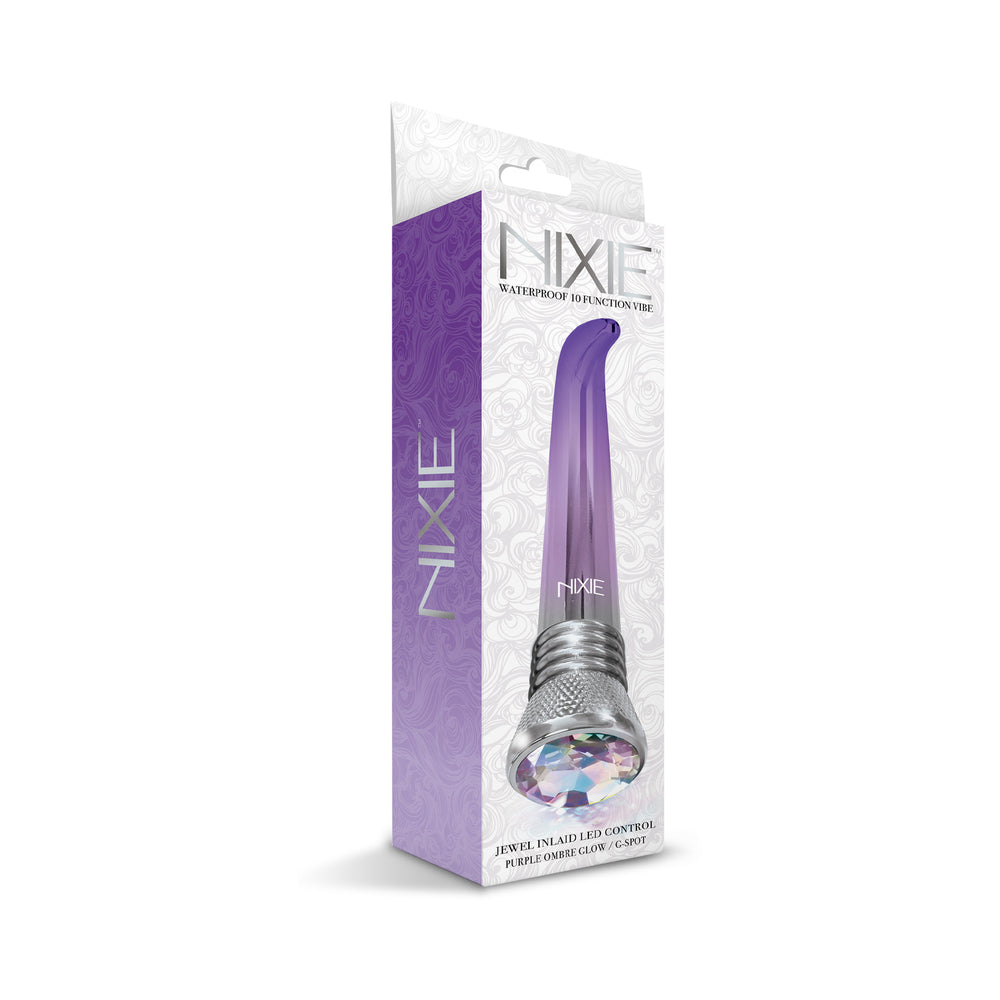 Nixie Waterproof 10-Function G-Spot Vibe - Purple Ombre Glow