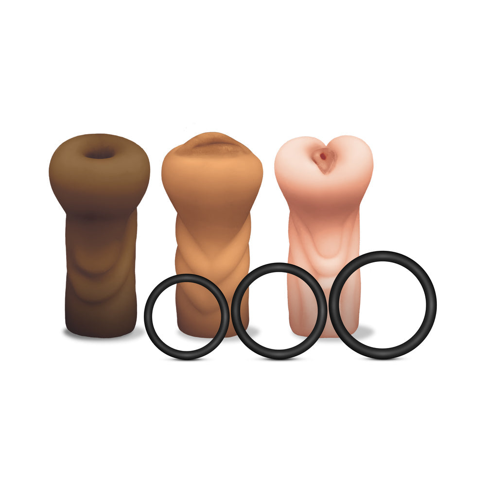 Happy Ending Mstr B8 Six Pack: Ass, Mouth, Pussy Stroker with 3 Rings