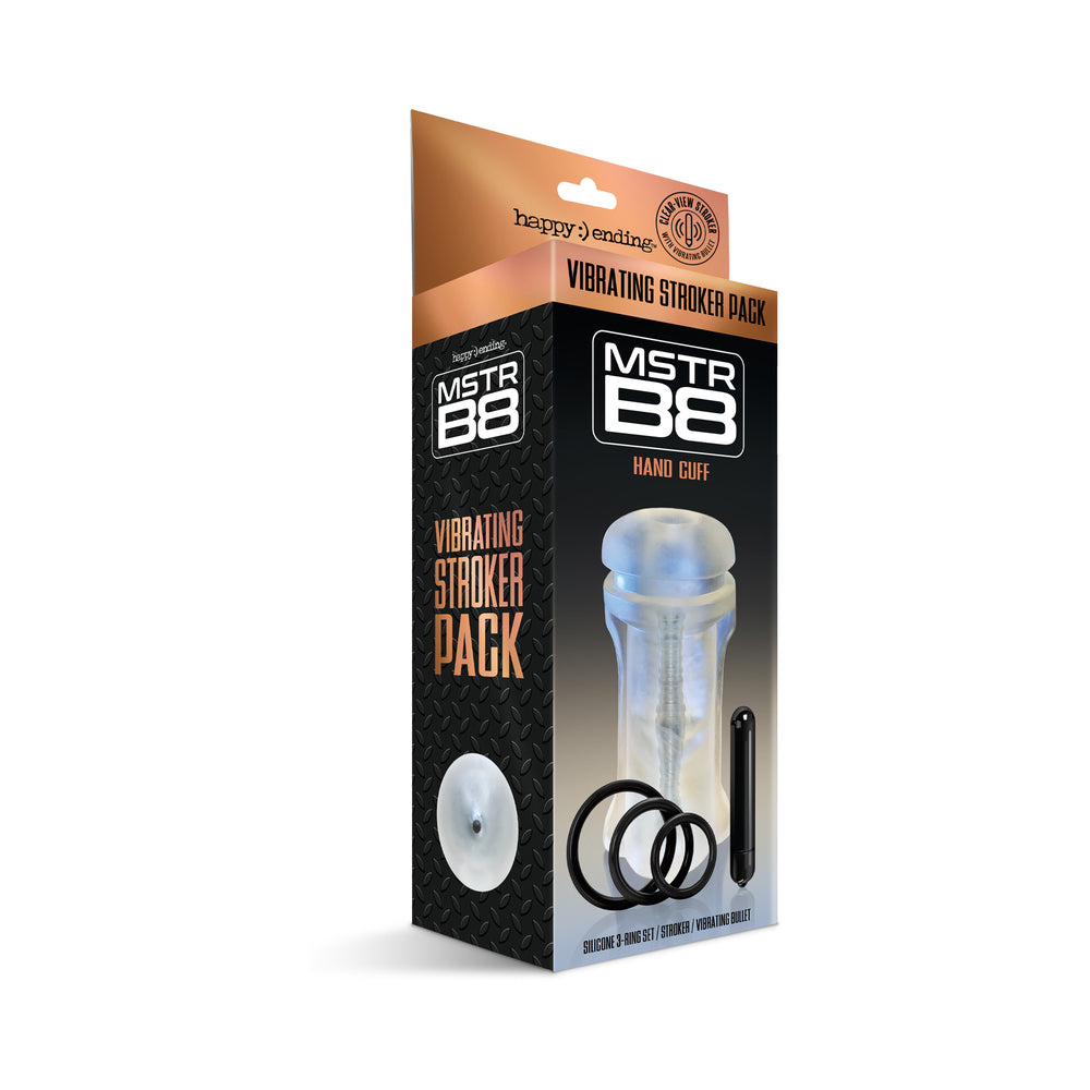 Happy Ending Mstr B8 Vibrating Stroker Pack - Hand Cuff