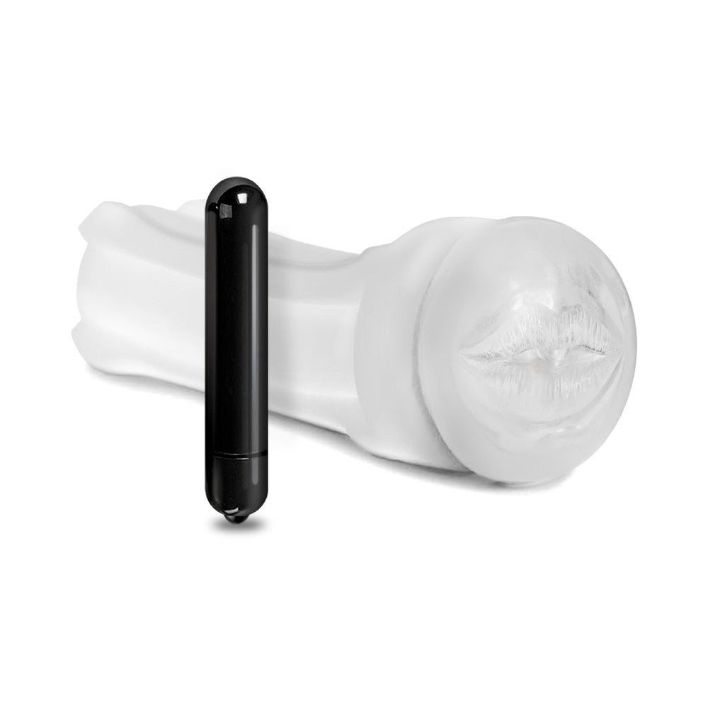 Happy Ending Vibrating, Self-Lubricating Shower Stroker - Mouth