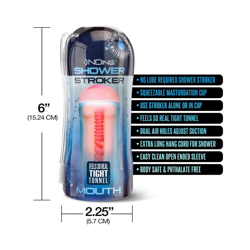 Happy Ending Self-Lubricating Shower Stroker - Mouth