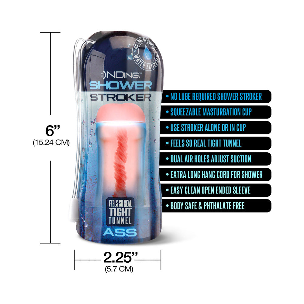 Happy Ending Self-Lubricating Shower Stroker - Ass