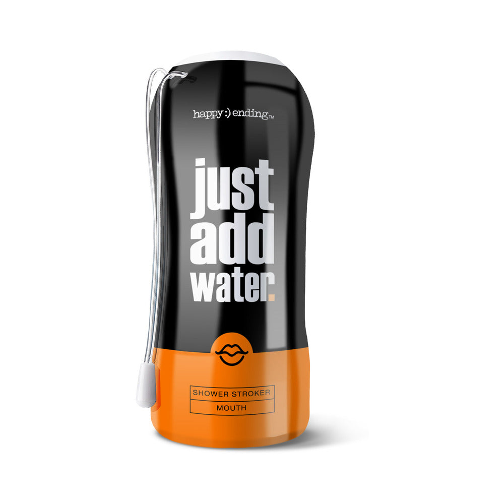 Happy Ending Just Add Water Self-Lubricating Shower Stroker - Mouth